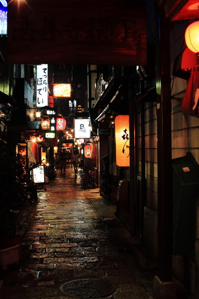 雨の法善寺横丁