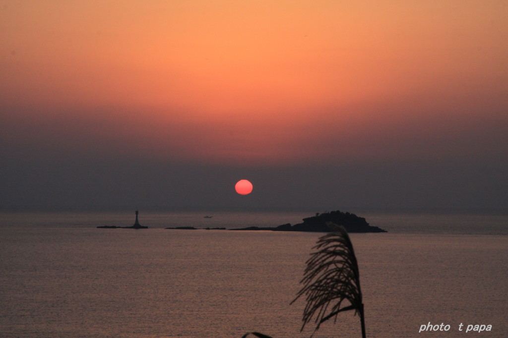 東シナ海の夕陽