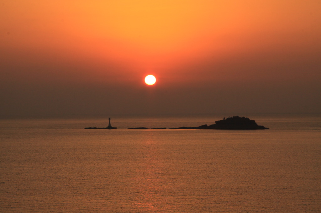 東シナ海の夕陽