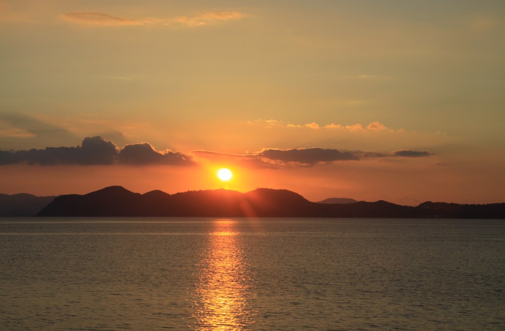 大村湾の夕陽