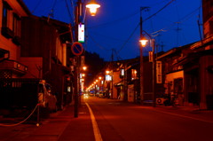 日没後の路地