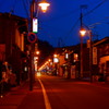 日没後の路地