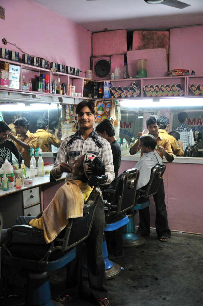 インドの床屋