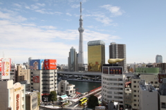 東京雪景浅草からスカイツリー