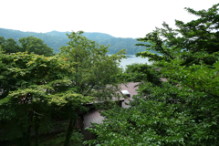 廊下の上から野尻湖