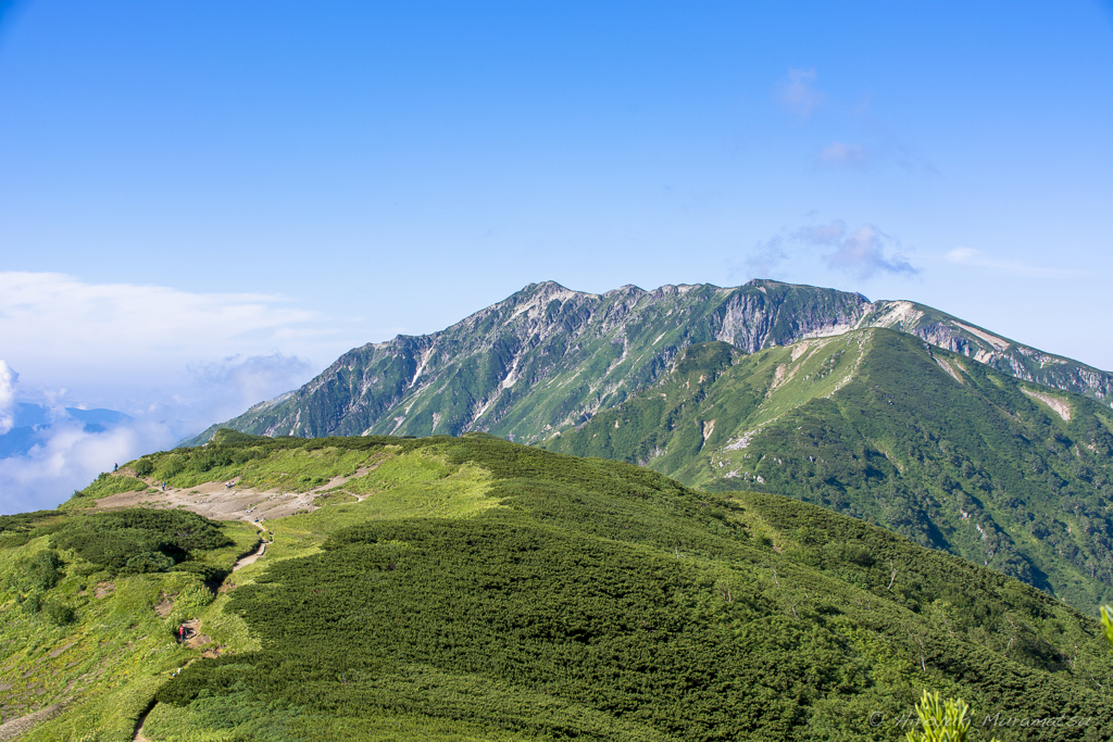 笠ヶ岳への道