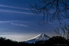 大月秀麗富嶽十二景　高川山からの富士山