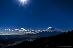 大月秀麗富嶽十二景　三つ峠からの富士山
