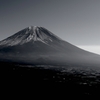 厳冬前、富士山。