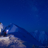 山小屋の夜