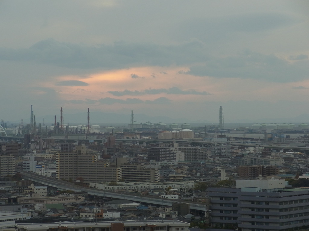 堺の工場地帯_夕暮れ
