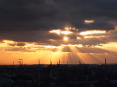 堺！工業地帯の夕日