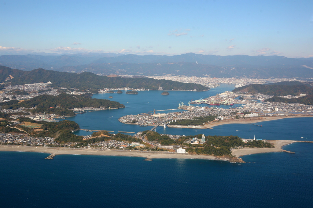 土佐湾上空から