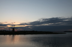 印旛沼の夕暮れ
