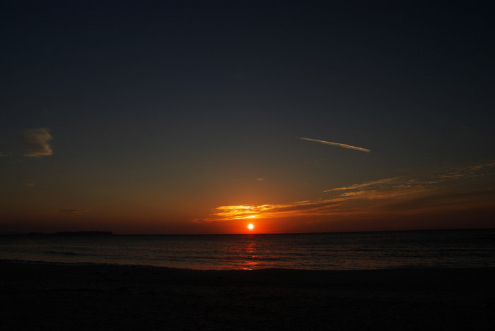恋の浦の夕焼け