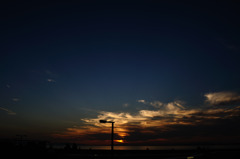 夕焼けと夜空の狭間