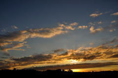ベランダからの夕日