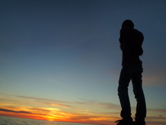 夕日へ