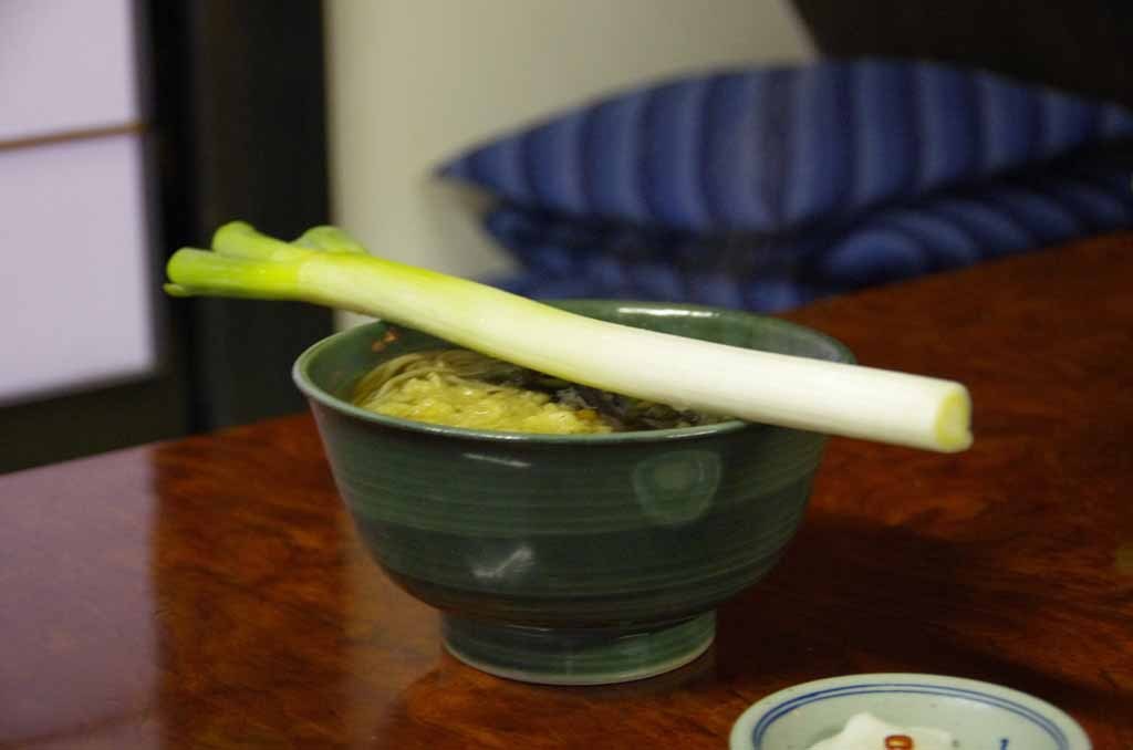 大内宿名物　ねぎ蕎麦