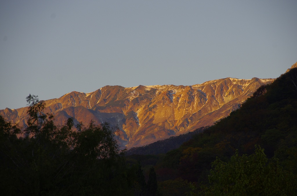 立山連峰の朝焼け