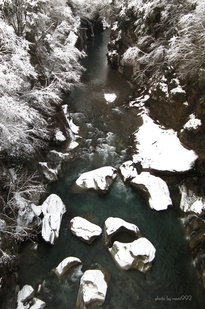 大晦日の手取峡谷