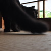 障子から顔を。