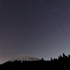 しし座流星群と富士山