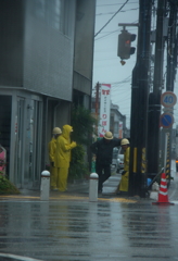 雨の日の作業は大変だ！