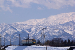 山がきれいね、かぼちゃ電車君！