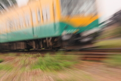 鉄子は流し撮りに夢中