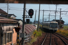 車窓から見る鉄子