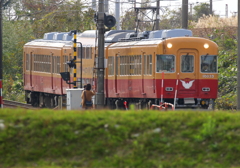 ママとバイバイ♪　デッカー君好き！