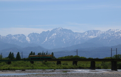 立山連峰とカボチャ君