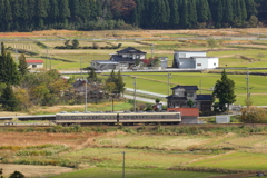 風景に包まれ走る電車君も好き！