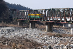 かぼちゃ君鉄橋を渡る