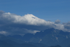 剣岳にかかる雲