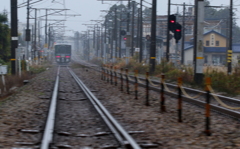 雨の日のテールランプ