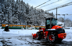 かぼちゃ君と除雪車