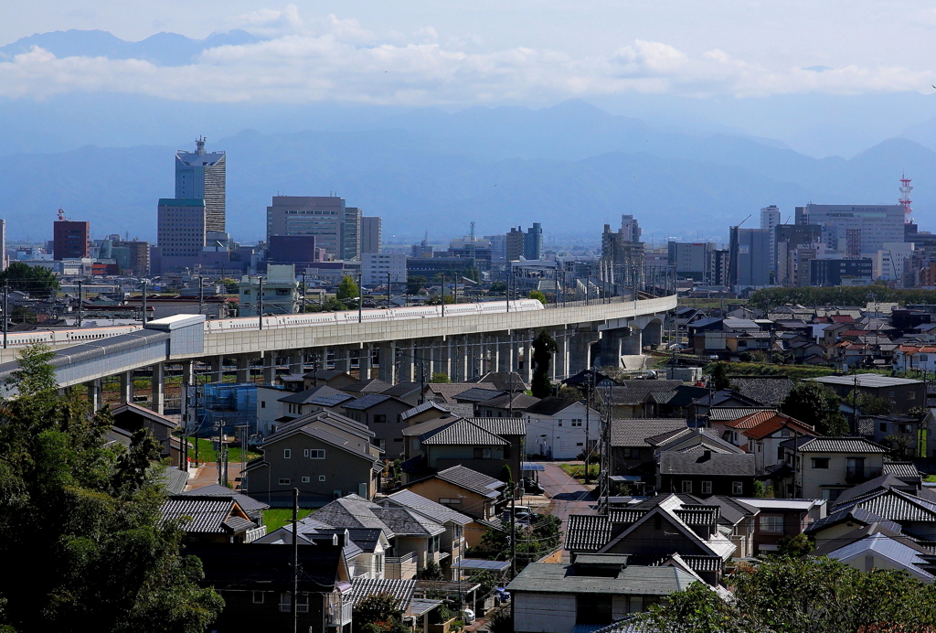展望から見える富山市内