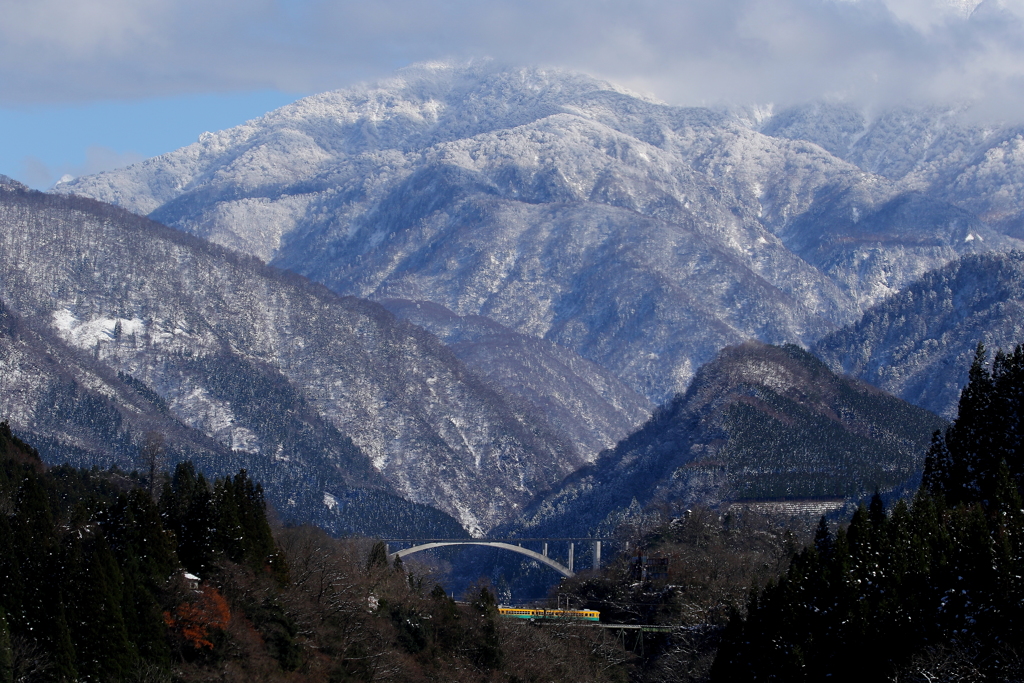 雄大な山にいだかれて