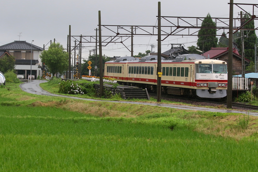花のある小さな駅