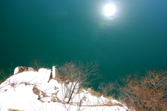 湖面の太陽