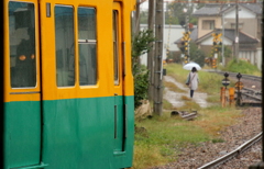 雨の日は・・・（富山地方鉄道）