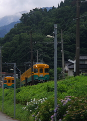 かぼちゃ電車のすれ違い