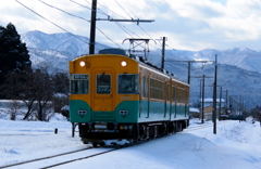 かぼちゃ君～♪　雪景色を走る～♪