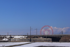 観覧車と電車君