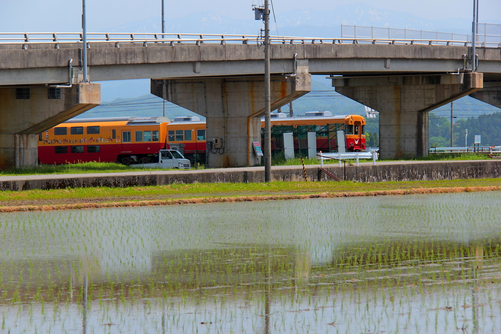 橋のトンネルだよ～ダブルデッカー君！