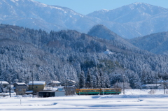 かぼちゃ君~♪　雪景色を走る