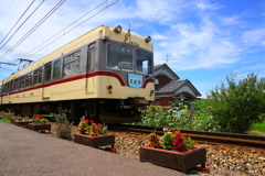 猛暑を走る特急立山号