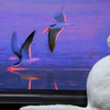 サム　（テレビに夢中）